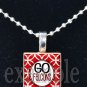 GO FALCONS Red, Black & White Team Mascot Pendant Necklace Charm or Keychain