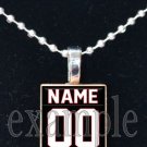 FALCONS PERSONALIZED JERSEY Red, Black & White Team Mascot Pendant Necklace or Keychain