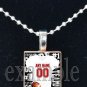 FALCONS PERSONALIZED FOOTBALL JERSEY Red, Black & White Team Mascot Pendant Necklace or Keychain