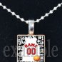 FALCONS PERSONALIZED BASKETBALL JERSEY Red, Black & White Team Mascot Pendant Necklace or Keychain