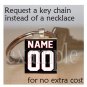 FALCONS PERSONALIZED JERSEY Red, Black & White Team Mascot Keychain