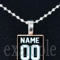 PANTHERS PERSONALIZED JERSEY Black, Blue, Silver & White Team Mascot Pendant Necklace or Keychain