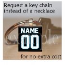 PANTHERS Black, Blue, Silver & White Team Mascot Keychain