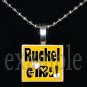RUCKEL RAMS GIRL Team Mascot Pendant Necklace or Keychain