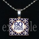 GO RAMS Blue, Gold & White Team Mascot Pendant Choices