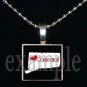 ANY USA STATE Black & White c/ Red Heart Scrabble Necklace Charm Key-chain Gift