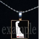 ANY USA STATE Black & White c/ Red Heart Scrabble Necklace Charm Key-chain Gift