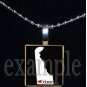 ANY USA STATE Black & White c/ Red Heart Scrabble Necklace Charm Key-chain Gift