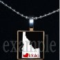 ANY USA STATE Black & White c/ Red Heart Scrabble Necklace Charm Key-chain Gift