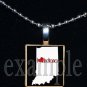 ANY USA STATE Black & White c/ Red Heart Scrabble Necklace Charm Key-chain Gift