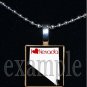 ANY USA STATE Black & White c/ Red Heart Scrabble Necklace Charm Key-chain Gift