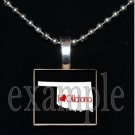 ANY USA STATE Black & White c/ Red Heart Scrabble Necklace Charm Key-chain Gift