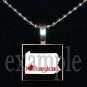 ANY USA STATE Black & White c/ Red Heart Scrabble Necklace Charm Key-chain Gift