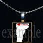 ANY USA STATE Black & White c/ Red Heart Scrabble Necklace Charm Key-chain Gift