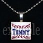 Personalized Custom Name BASEBALL Scrabble Tile Necklace Charm Key-chain Gift