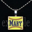 Personalized Custom Name SOFTBALL Scrabble Tile Necklace Charm Keychain Gift