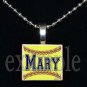 Personalized Custom Name SOFTBALL Scrabble Tile Necklace Charm Keychain Gift