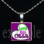 LOVE TO CHEER Cheerleader Personalized Scrabble Necklace Pendant Charm or Key-chain
