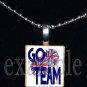 GO TEAM Cheer Cheerleader Personalized Scrabble Necklace Pendant Charm or Key-chain