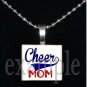 Cheer Cheerleader MOM Scrabble Necklace Pendant Charm or Key-chain