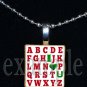 ABC I LOVE U School Teacher Scrabble Necklace Pendant Charm or Key-chain Great Gift