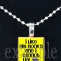 BOOK CLUB Reading Wine Drinking Scrabble Tile Pendant Necklace Charm Key-chain