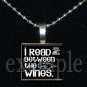 BOOK CLUB Reading Wine Drinking Scrabble Tile Pendant Necklace Charm Key-chain