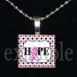 BREAST CANCER Awareness Ribbon Scrabble Tile Pendant Necklace Charm Key-chain