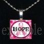 BREAST CANCER Awareness Ribbon Scrabble Tile Pendant Necklace Charm Key-chain