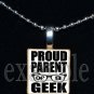 PROUD PARENT OF A GEEK Scrabble Necklace Pendant Charm Key-chain Gift