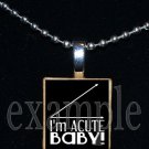 IM ACUTE BABY Scrabble Necklace Pendant Charm Key-chain Gift