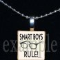 SMART BOYS RULE Scrabble Necklace Pendant Charm Key-chain Gift