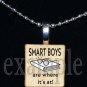 SMART BOYS ARE WHERE ITS AT Scrabble Necklace Pendant Charm Key-chain Gift