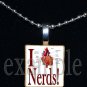 I LOVE NERDS Scrabble Necklace Pendant Charm Key-chain Gift