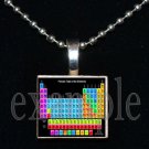 TABLE OF ELEMENTS Science Scrabble Necklace Pendant Charm Key-chain Gift