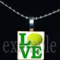 LOVE TENNIS Scrabble Necklace Pendant Charm or Key-chain Gift