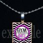 Gymnastics GYM Girl Scrabble Necklace Pendant Charm Key-chain Gift