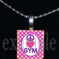 Peace Love Gymnastics GYM Scrabble Necklace Pendant Charm Key-chain Gift