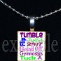 Gymnastics GYM Team Personalized SUBWAY ART Scrabble Necklace Pendant Charm Key-chain Gift