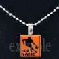 BASKETBALL Personalized NAME Team Jersey Scrabble Necklace Pendant Charm Key-chain
