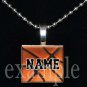 BASKETBALL Personalized Team NAME Scrabble Necklace Pendant Charm Key-chain