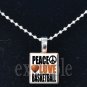 PEACE LOVE BASKETBALL Scrabble Necklace Pendant Charm or Key-chain