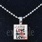 LOVE Sweetheart xOx Scrabble Tile Pendant Necklace Charm Key-chain