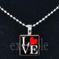 LOVE Sweetheart xOx Personalized Scrabble Tile Pendant Necklace Charm Key-chain