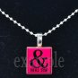 LOVE Sweetheart xOx ME & U Scrabble Tile Pendant Necklace Charm Key-chain