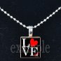 LOVE Sweetheart xOx Scrabble Tile Pendant Necklace Charm OR Key-chain