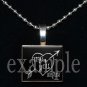 LOVE Sweetheart xOx Personalized CHALK HEART Scrabble Tile Pendant Necklace Charm Key-chain