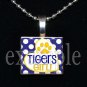 LULA J EDGE TIGERS GIRL School Team Mascot Pendant Necklace Charm or Keychain