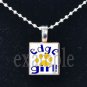 LULA J EDGE GIRL TIGERS School Team Mascot Pendant Necklace Charm or Keychain