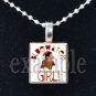 BLUEWATER SEMINOLES GIRL Elementary School Team Mascot Pendant Necklace Charm or Keychain